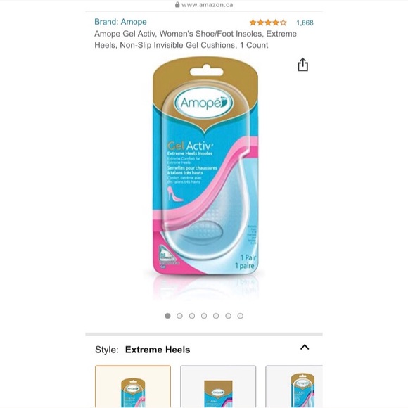 NEW Amopé Gel Activ Extreme Heels Insoles, 1 pair 🛍 Bundle Me! - Picture 3 of 9